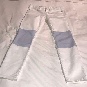 GAP Jeans - Gap white jeans with light blue “patch” knees GAP Jeans - Gap white jeans with light blue “patch” knees